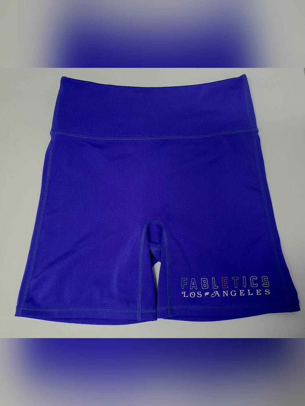 Fabletics Anywhere Motion 365+ High-Waisted Biker Shorts Royal Blue Sz S - Picture 4 of 9